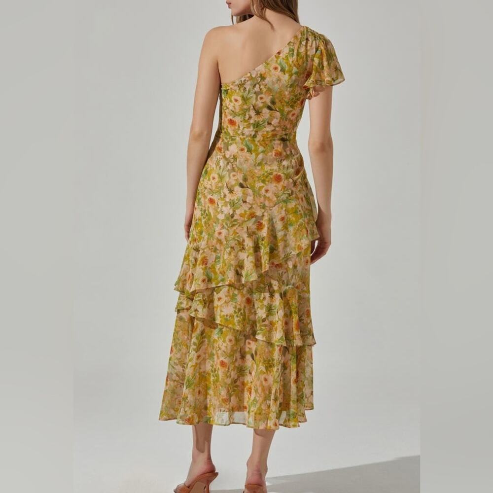 ASTR The Label ASYMMETRIC RUFFLE ONE-SHOULDER MAXI DRESS - Picture 2 of 8
